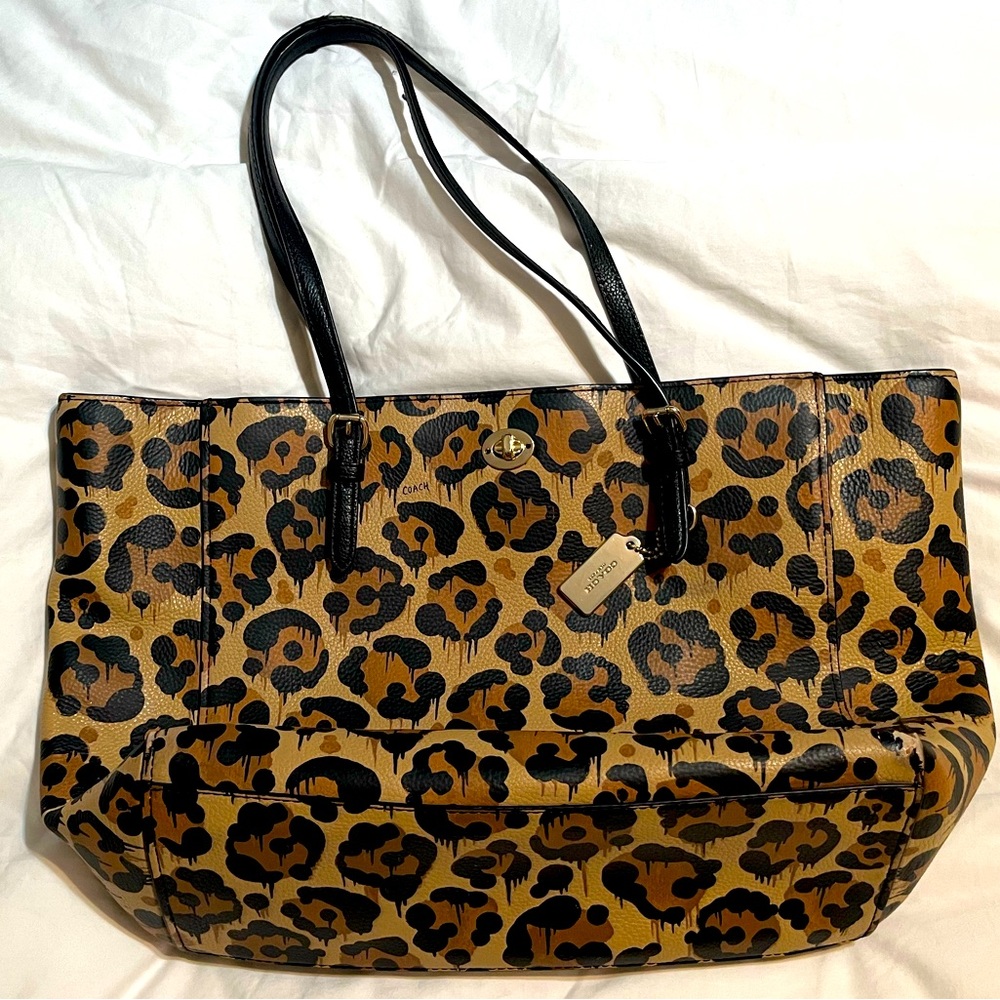 Coach Leopard Print Leather Bag